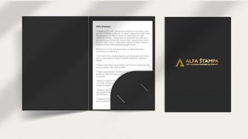 A4 folders with gold foil