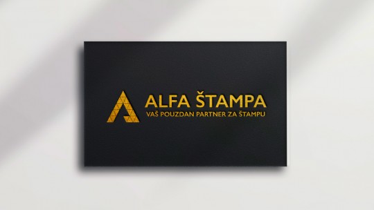 European business cards with gold foil