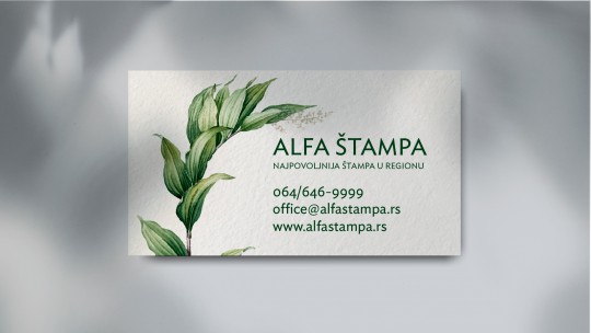 Standardne vizit karte na specijalnom papiru 1