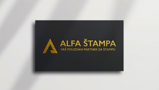 Standard business cards with gold foil