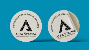 Round stickers on special paper