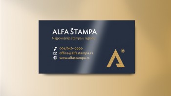 Plastificirane standardne vizit karte