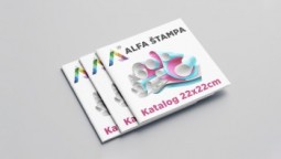 22x22 cm brochures and catalogs (stapled)