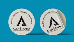 Round stickers on special paper