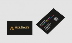 Standard laminated business cards with gold foil