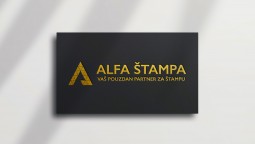 Standard business cards with gold foil