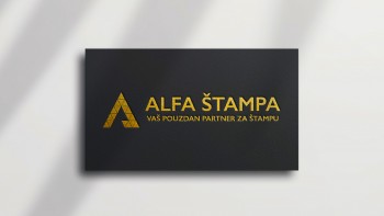 Standard business cards with gold foil